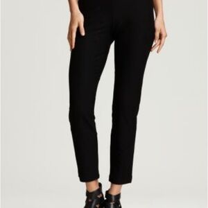 Eileen Fisher Black Cotton Stretch Ankle Pants Work Business Casual Classic